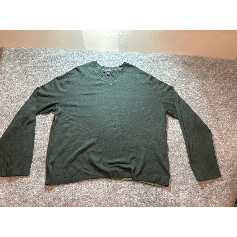 Vintage Banana Republic XL Silk Cashmere Sweater Green